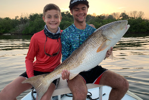 summer vacation fishing for big redfish