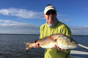 fishing red drum in mosquito lagoon