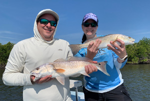 redfish double up fishing new smyrna beach
