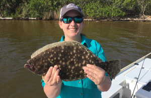 catching flounder in mosquito lagoon