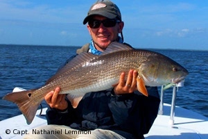 redfish caught fishing mosquito lagoon
