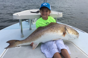 gigantic redfish caught in mosquito lagoon