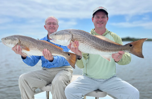 big redfish double catch